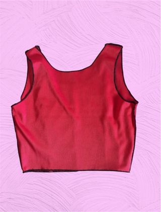 top rojo tirantes
