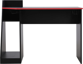 Scrivania Gaming, Tavolo Pc, Nero Rosso, Moderna, 