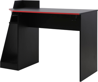 Scrivania Gaming, Tavolo Pc, Nero Rosso, Moderna, 