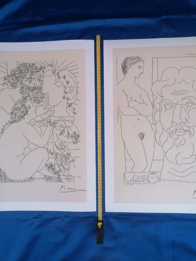 ARTE. PICASSO. 2 DIBUJOS. CARTEL