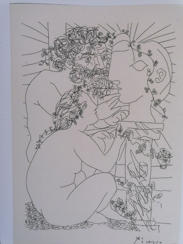 ARTE. PICASSO. 2 DIBUJOS. CARTEL