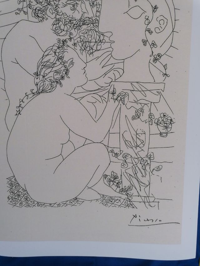 ARTE. PICASSO. 2 DIBUJOS. CARTEL