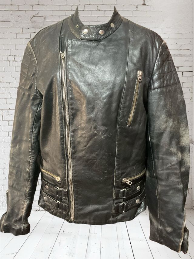 Giacca giaccone di pelle moto aviatore xl