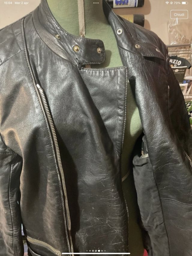 Giacca giaccone di pelle moto aviatore xl