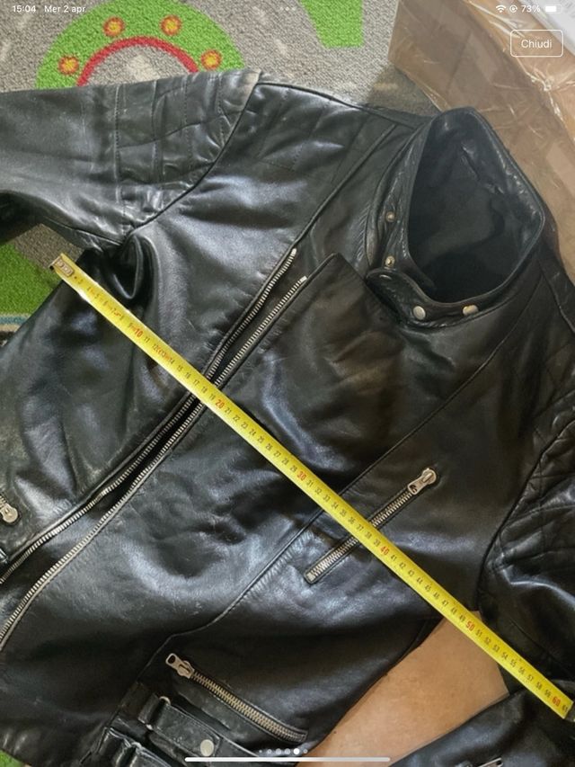 Giacca giaccone di pelle moto aviatore xl