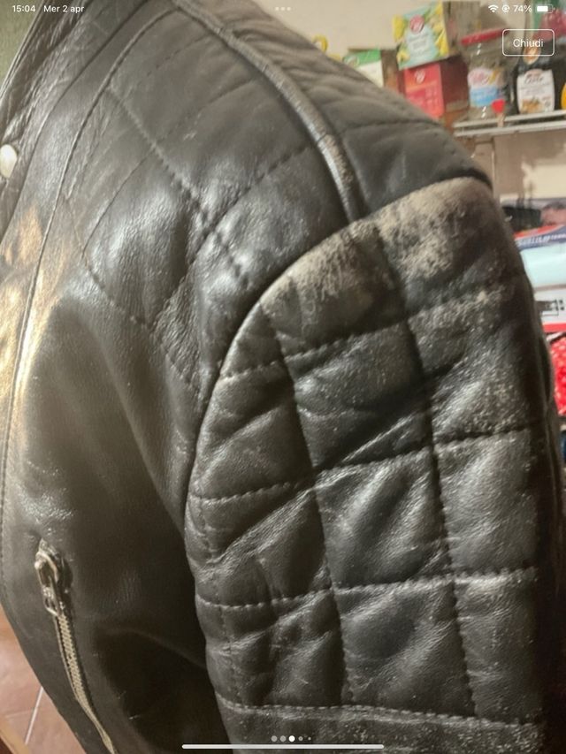 Giacca giaccone di pelle moto aviatore xl