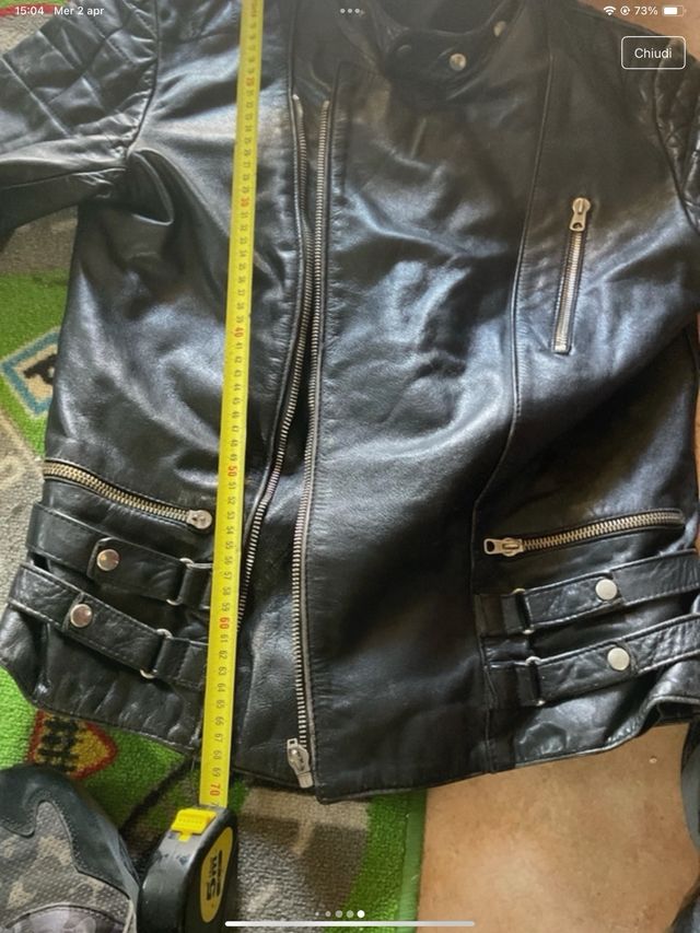 Giacca giaccone di pelle moto aviatore xl