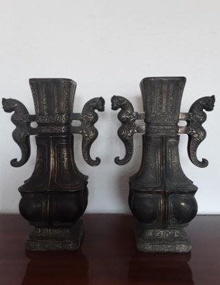 Jarrones bronce chinos