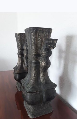 Jarrones bronce chinos