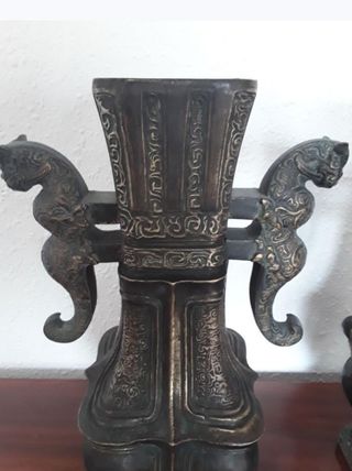 Jarrones bronce chinos