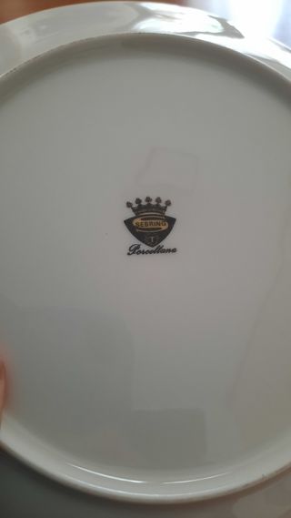 12 piatti piani Sebring porcellana