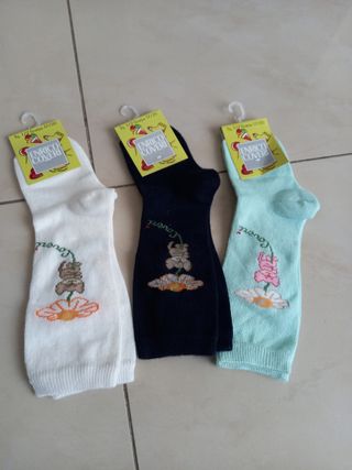 Set Calzini bambina piede 17-20 Nuovo 