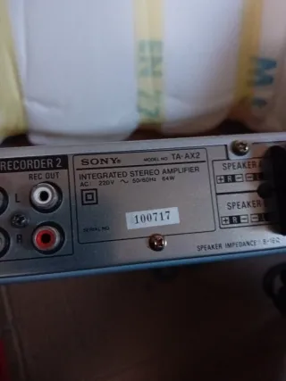 Amplificador Sony y sintonizador st-jx220L