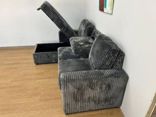 Sofá Luke Modular Gris Terciopelo y bar