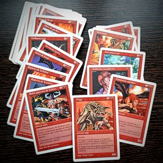 Cartas magic antiguas quinta edicion rojas español