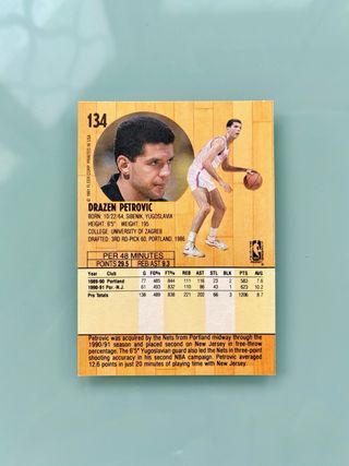 Carta NBA Drazen Petrovic #134 Fleer 91-92 🇺🇸