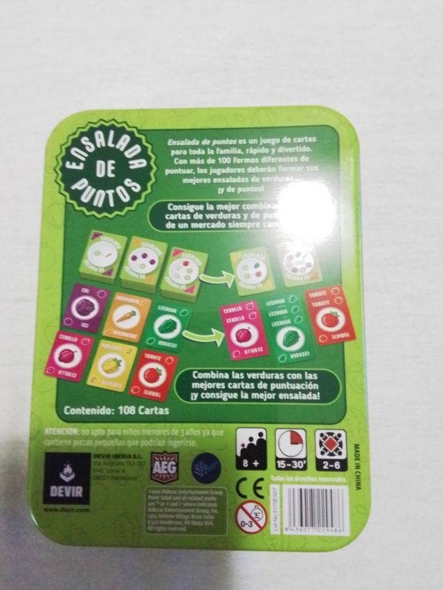 Juego ensalada de puntos