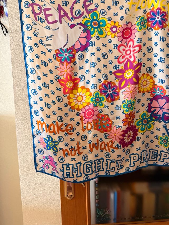 Pareo pañuelo top seda flores Highly Preppy