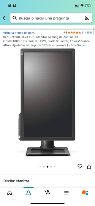 Monitor Gaming BenQ ZOWIE XL2411P | 24” FullHD, 14