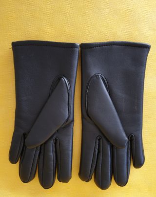 Guantes negros piel, Talla 7