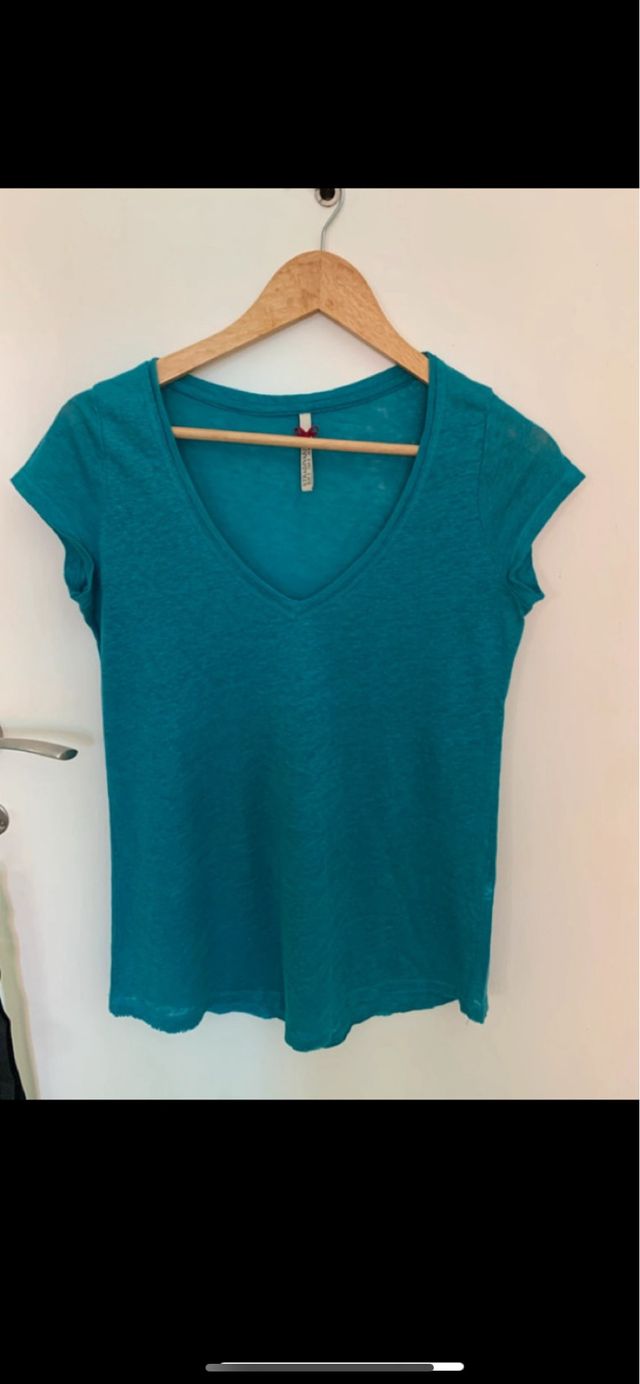 Camiseta verde turquesa