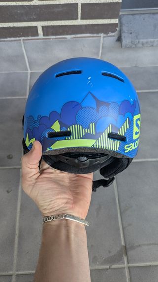 Casco infantil esqui Salomón con visera T53-56
