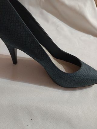 Zapatos salón verde oscuro