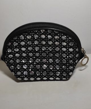 Portamonete/porta trucco nero rigido