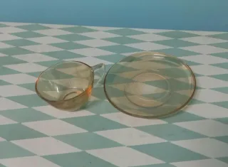 4 tazas café vintage, años 60