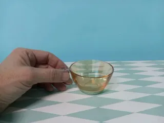 4 tazas café vintage, años 60