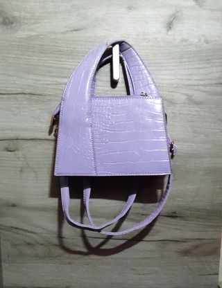 Borsa pitonata color lilla