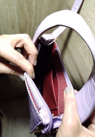 Borsa pitonata color lilla