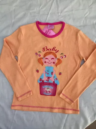 T-shirt maglia - manica lunga bambina tg.7 anni