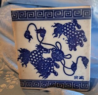 Porcellana antica Cina -cuscino oppio