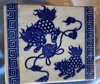 Porcellana antica Cina -cuscino oppio