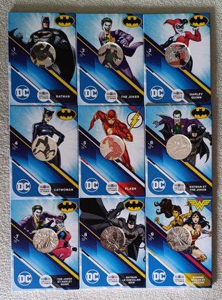 Francia 2025 moneda plata 10€ DC Comics Batman 1-9