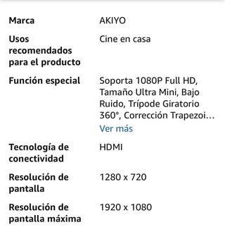 Mini Proyector Led AKIYO. Precio no negociable.