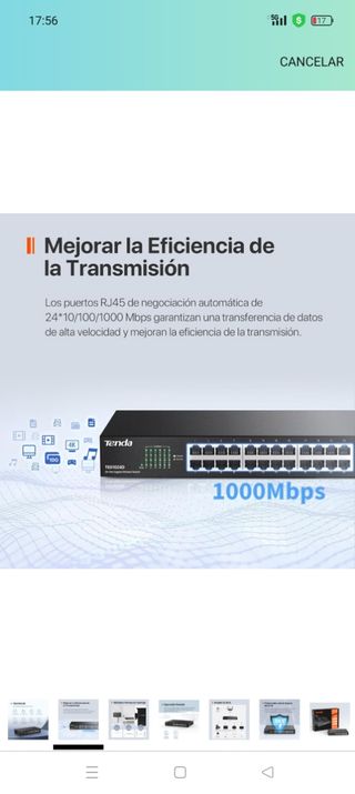Tenda teg1024d, Ethernet,24 puerto RJ45