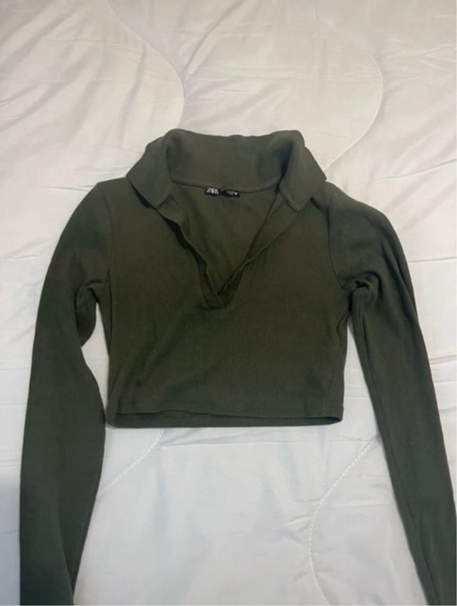 Top manga larga Zara