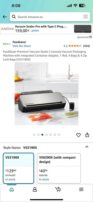 Selladora al vacío FoodSaver Premium Envasadora a