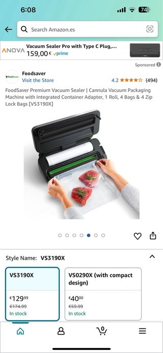 Selladora al vacío FoodSaver Premium Envasadora a