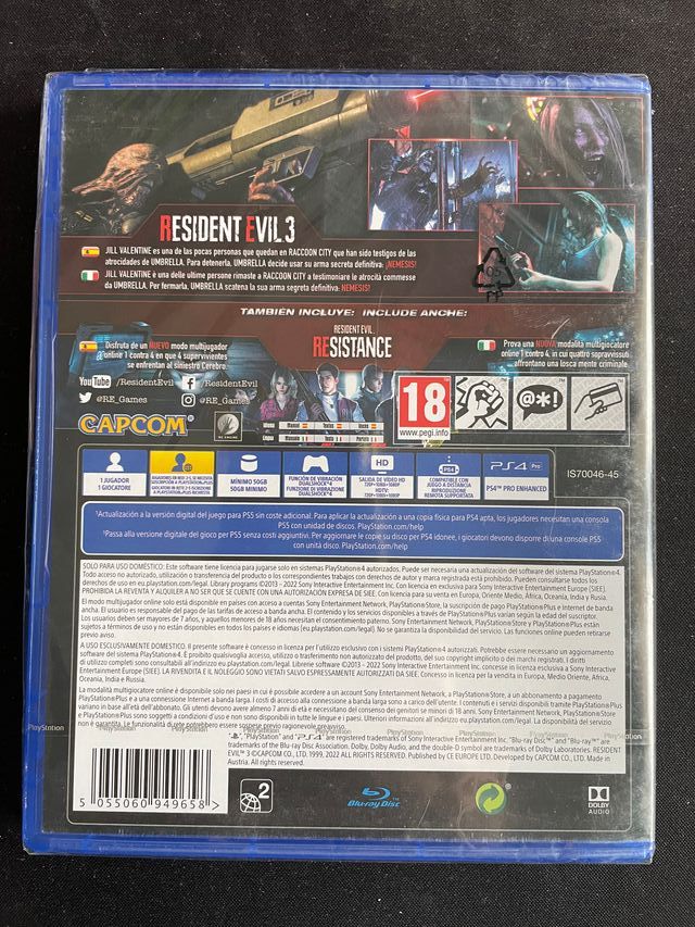 PS4 - RESIDENT EVIL 3 - PRECINTADO