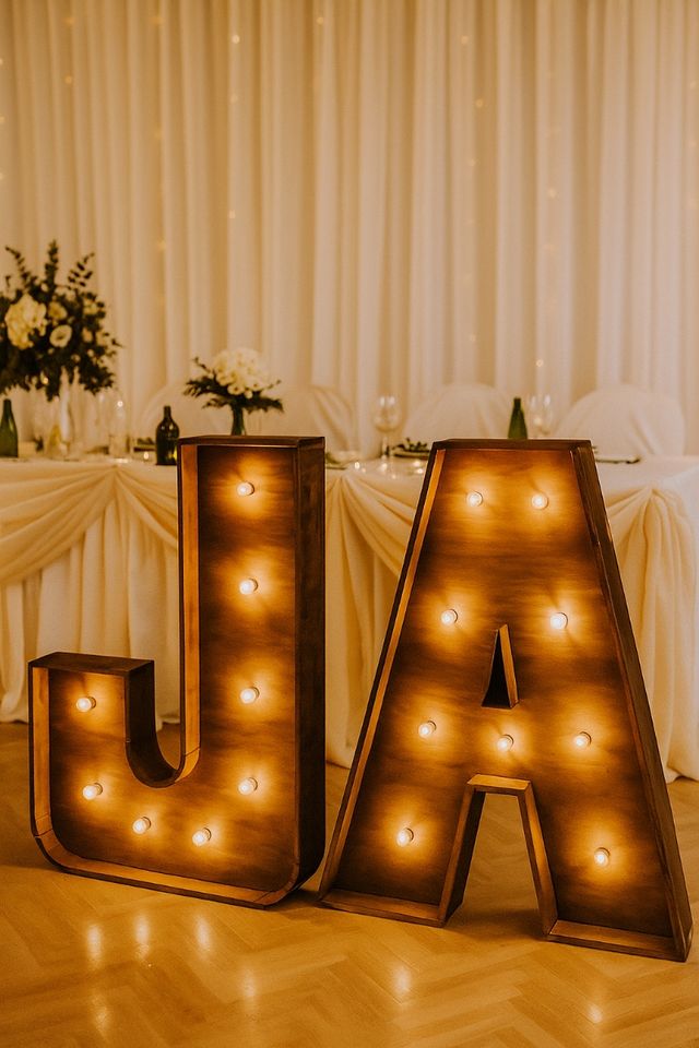 Letras boda, eventos de madera