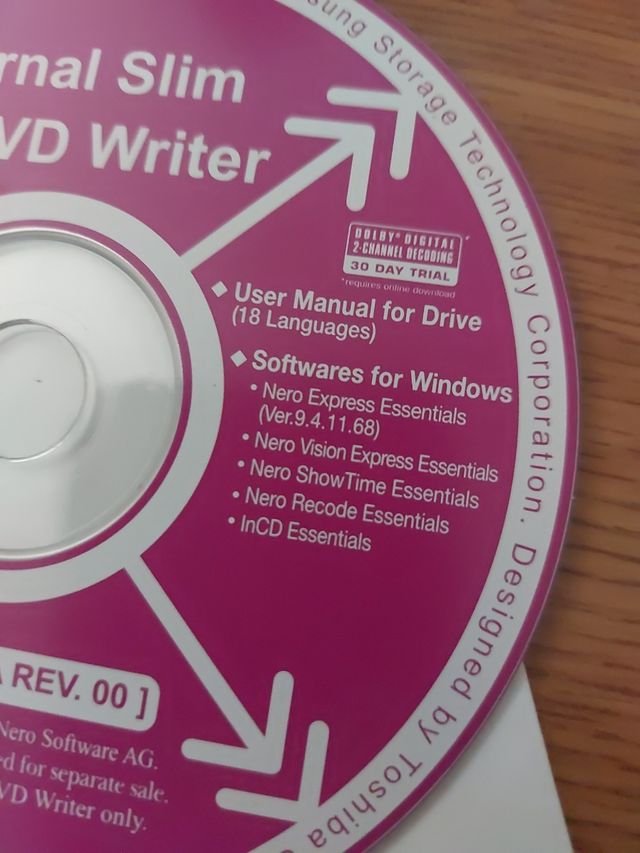 Lettore DVD esterno.