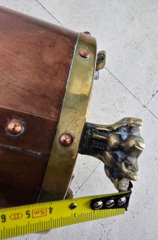 PARAGUERO ANTIGUO DE LATON Y BRONCE