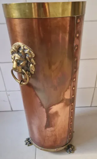 PARAGUERO ANTIGUO DE LATON Y BRONCE