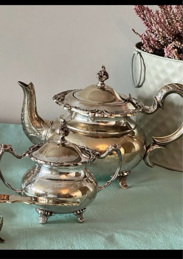 6 Piezas juego de café y té antiguas de la India