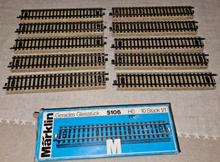 Vías maqueta tren.