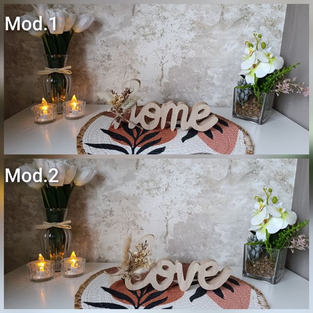 Letra boho, 2 modelos