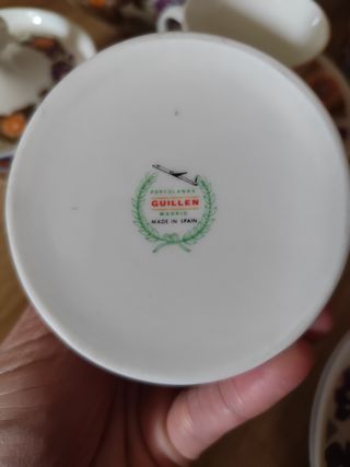 Porcelana Guillen Madrid 1970. Made in Spain